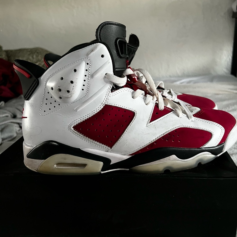 Air Jordan 6’s Sz12 White Red and Black